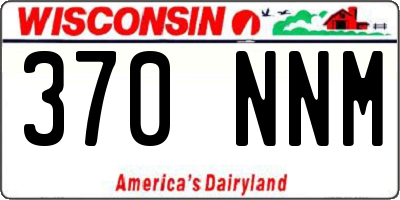 WI license plate 370NNM