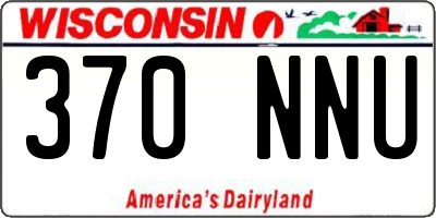 WI license plate 370NNU