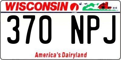 WI license plate 370NPJ