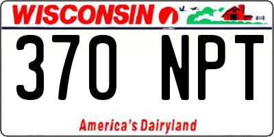 WI license plate 370NPT
