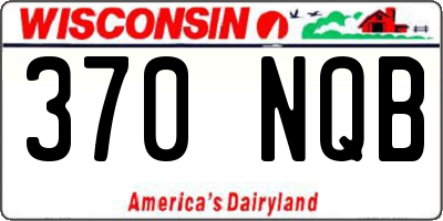 WI license plate 370NQB