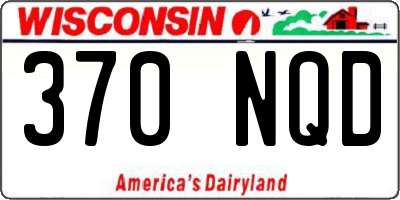 WI license plate 370NQD