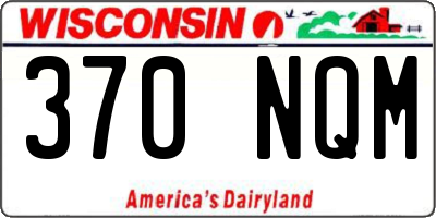 WI license plate 370NQM