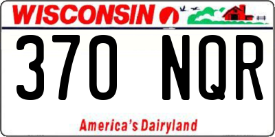 WI license plate 370NQR