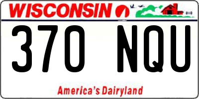 WI license plate 370NQU
