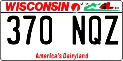 WI license plate 370NQZ