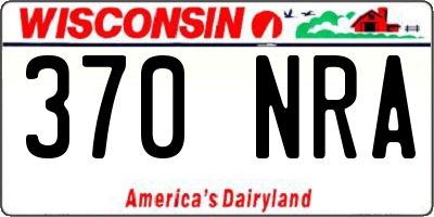 WI license plate 370NRA