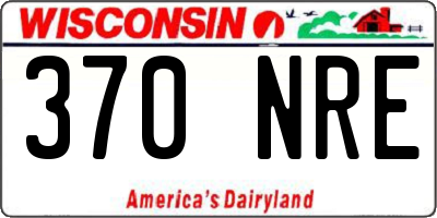 WI license plate 370NRE