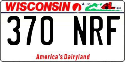 WI license plate 370NRF