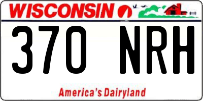 WI license plate 370NRH