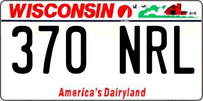WI license plate 370NRL
