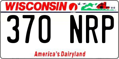 WI license plate 370NRP