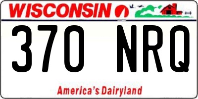 WI license plate 370NRQ