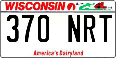WI license plate 370NRT