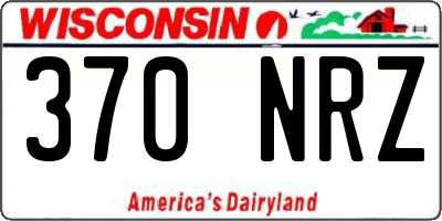 WI license plate 370NRZ