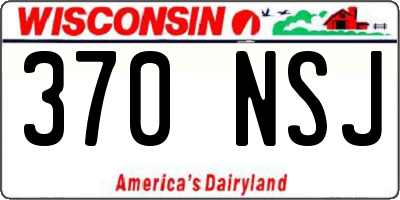 WI license plate 370NSJ