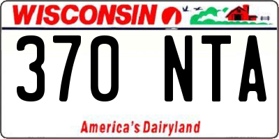 WI license plate 370NTA