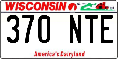 WI license plate 370NTE