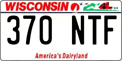 WI license plate 370NTF