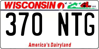 WI license plate 370NTG