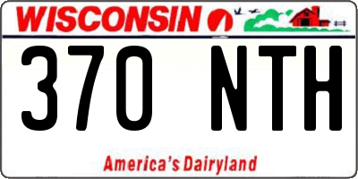 WI license plate 370NTH