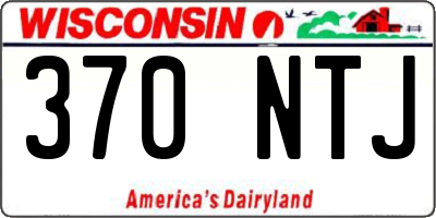 WI license plate 370NTJ
