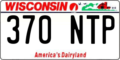 WI license plate 370NTP
