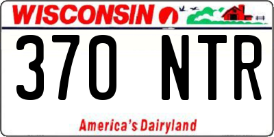 WI license plate 370NTR
