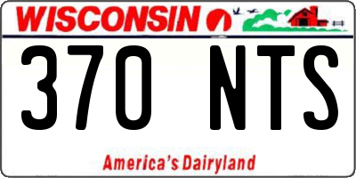 WI license plate 370NTS