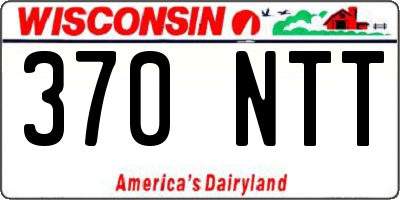 WI license plate 370NTT