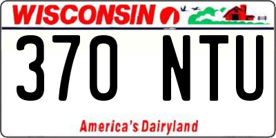 WI license plate 370NTU