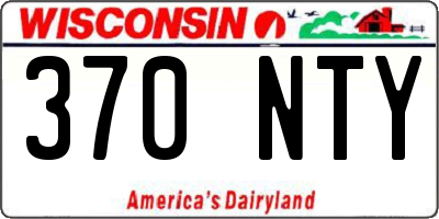 WI license plate 370NTY