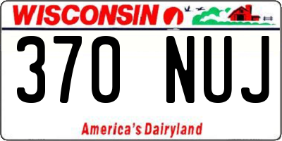 WI license plate 370NUJ