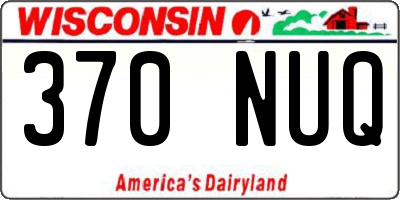WI license plate 370NUQ
