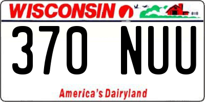 WI license plate 370NUU