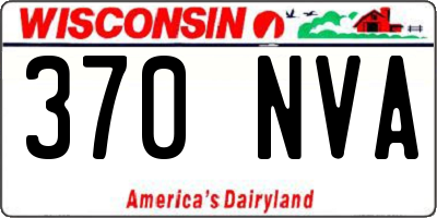 WI license plate 370NVA