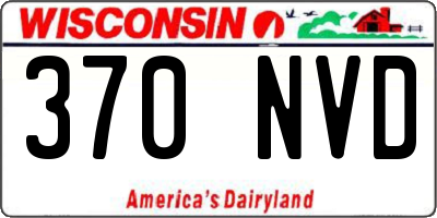 WI license plate 370NVD