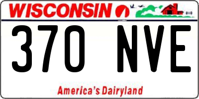 WI license plate 370NVE