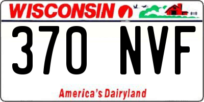WI license plate 370NVF