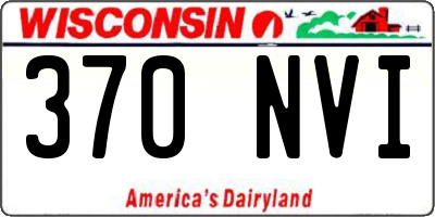 WI license plate 370NVI