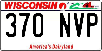 WI license plate 370NVP