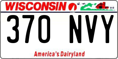 WI license plate 370NVY