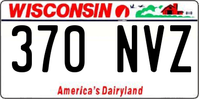 WI license plate 370NVZ