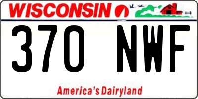WI license plate 370NWF