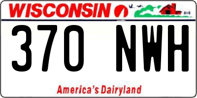 WI license plate 370NWH