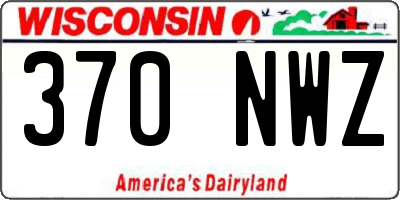 WI license plate 370NWZ