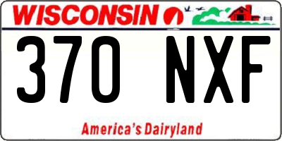 WI license plate 370NXF