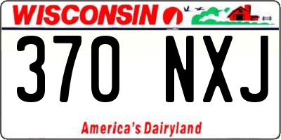 WI license plate 370NXJ