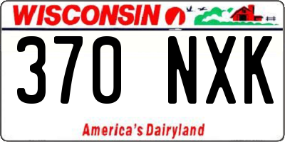 WI license plate 370NXK