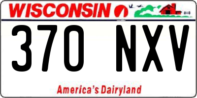 WI license plate 370NXV